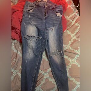 Distressed Skinny Jeans, Good condition, Size 15/16